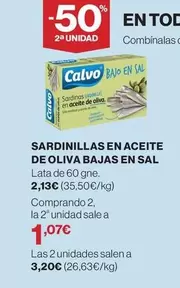 Calvo - Sardinillas En Aceite De Oliva Bajas En Sal