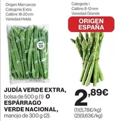 origen - Judia Verde Extra, O Esparrago Verde Nacional