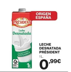 Président - Leche Desnatada