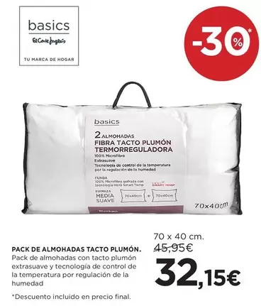 Control - Pack De Almohadas Tacto Plumón