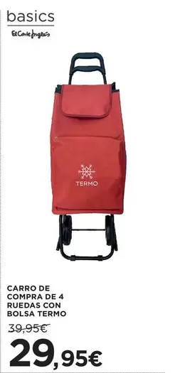 El Corte Inglés - Carro De Compra De 4 Ruedas Con Bolsa Termo