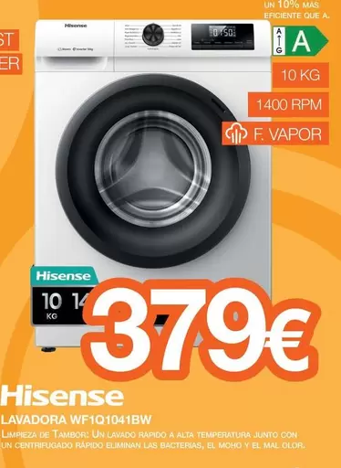 Hisense - Lavadora WF1Q1041BW