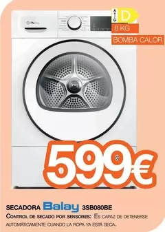 Balay - Secadora 3SB080BE