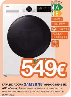 Samsung - Lavasecadora WD90DG5G34BEEC
