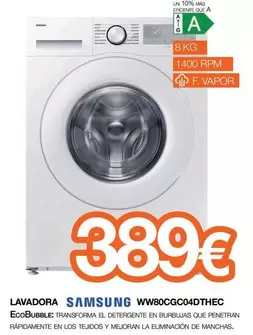 Samsung - Lavadora WW80CGC04DTHEC