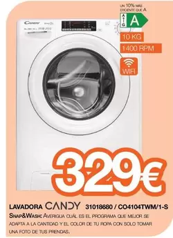 Candy - Lavadora 31018680 / C04104twm/1-s