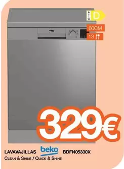 Beko - Lavavajillas BDFN05330X 