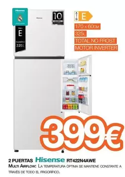 Hisense - 2 Puertas RT422N4AWE 