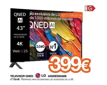 LG - Televisor QNED 43QNED82A6B