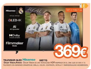Hisense - Televisor QLED 55E77Q