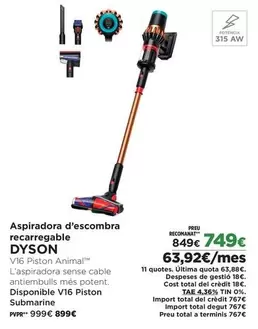Dyson - Aspiradora D'escombra Recargable
