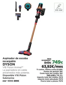 Dyson - Aspirador De Escoba Recargable
