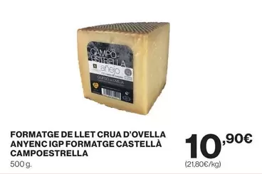Estrella - Formatge De Llet Crua D'ovella Anyenc Igp Formatge Castella