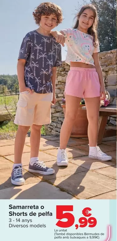 Camiseta O Short Felpa