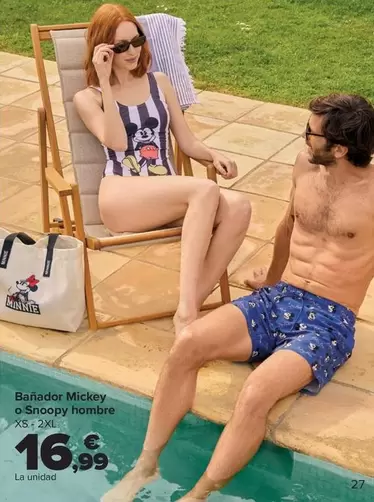 Banador Mickey  O Snoopy Hombre