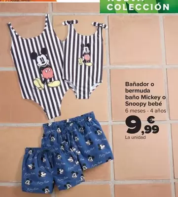 Banador O Bermuda Bano Mickey O Snoopy Bebe