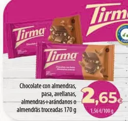 Tirma - Chocolate Con Almendras, Pasa, Avellanas, Almendras Arandanos O Almendras Troceadas