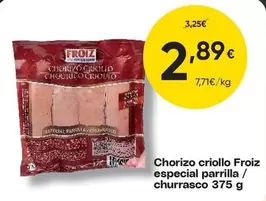 Froiz - Chorizo Criollo Especial Parrilla / Churrasco