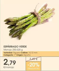 origen - Esparrago Verde