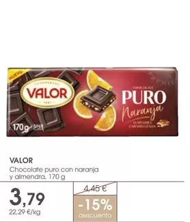 Valor - Chocolate Puro Con Naranja Y Almendra