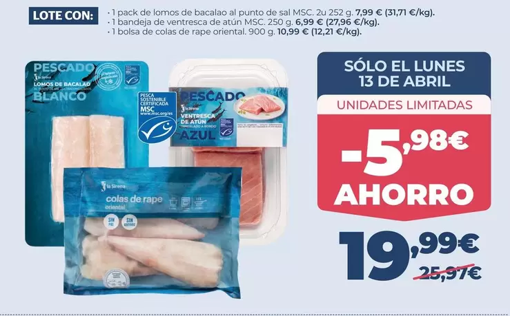 Blanco - Lote Con: Pescapio De Bambolo Al Punto De Sal Msc