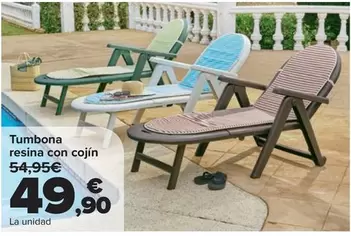 Tumbona Resina Con Cojin