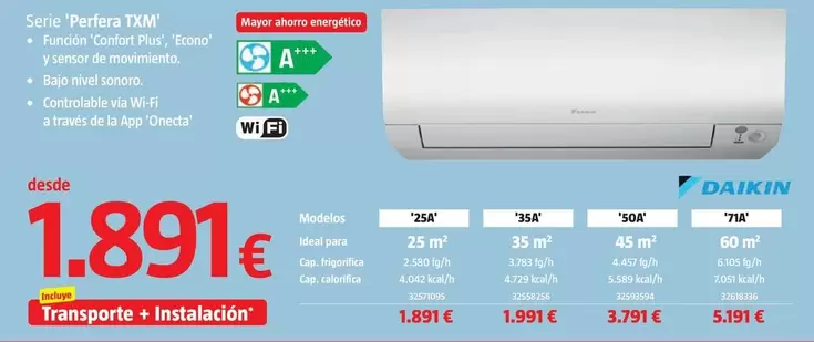 Daikin - Serie 'Perfera TXM'