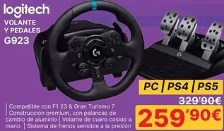 Logitech - Volante Y Pedales G923