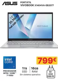 Asus - Portátil Vivobook X1404va-eb2077