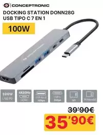 Conceptronic - Docking Station Usb Tipo C 7 En 1 DONN28G