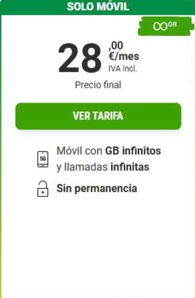 Solo - Móvil Con Gb Infinitos Y Llamadas Infinitas