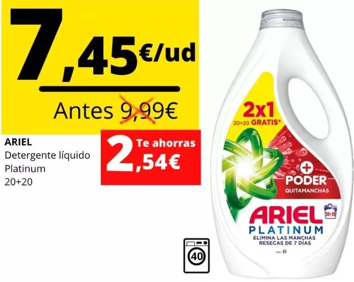 Ariel - Detergente Líquido Platinum