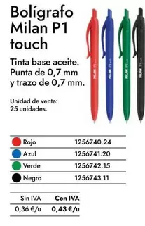 Bolígrafo Milan P11 Touch