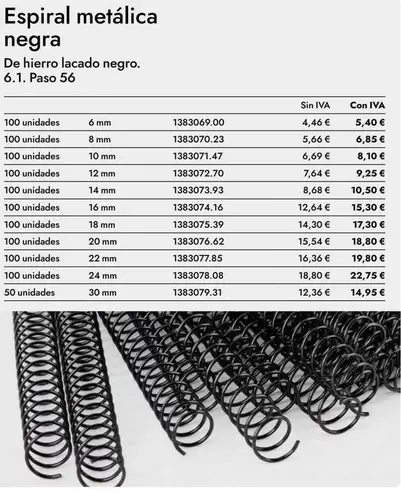 Espiral Metalica Negra