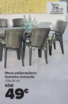 Mesa Polipropileno Sumatra Antracita