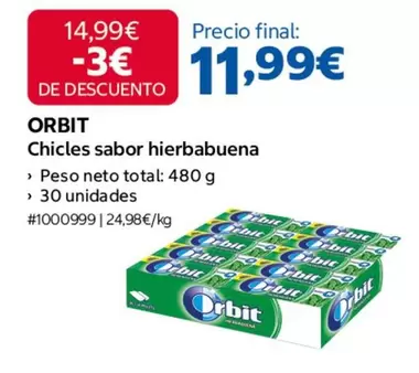 Orbit - Chicles Sabor Hierbabuena
