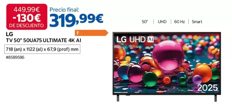 LG - Tv 50" 50UA75 Ultimate 4k AI