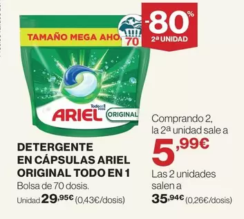 Ariel - Detergente En Capsulas Original Todo En 1