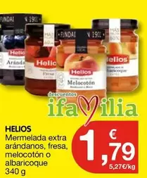 Helios - Mermelada Extra Arándanos, Fresa, Melocotón O Albaricoque
