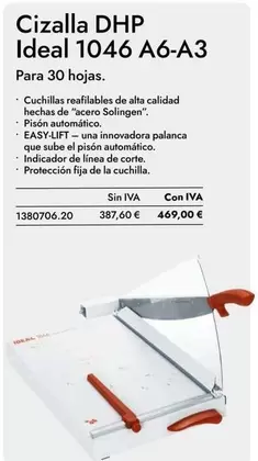 Dhp - Cizalla Ideal 1046 A6-A3