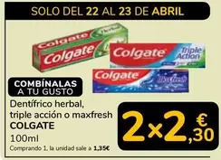 Colgate - Dentífrico Herbal, Triple Acción O Maxfresh