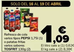 Pepsi / Tosfrit - Refresco De Cola O Patatas Fritas