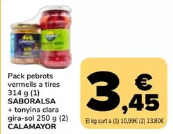 Saboralsa/Calamayor - Pack Pebrots Vermells A Tires  + Tonyina Clara Gira-sol 
