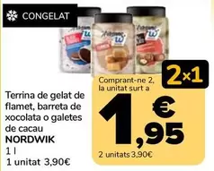 Nordik - Terrina De Gelat De Flamet, Barreta De Xocolata O Galetes De Cacau