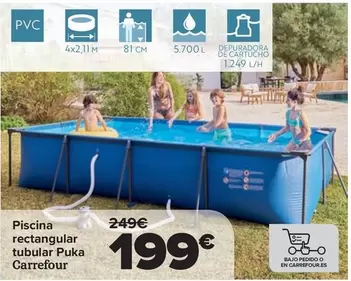 Carrefour - Piscina Rectangular Tubular Puka 