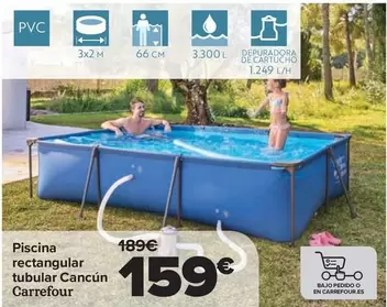 Carrefour - Piscina Rectangular Tubular Cancun 