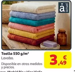 TOALLA LAVABO ACTUEL 550 GRS AZUL