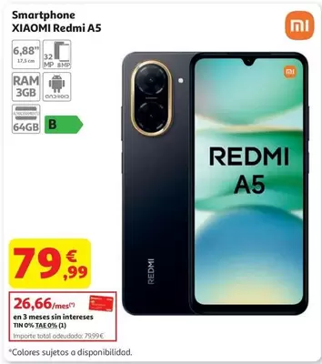 SMARTPHONES XIAOMI REDMI A5 MIDNIGHT BLACK 3GB/64GB