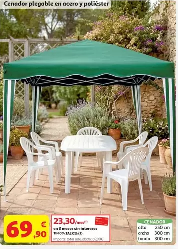 Cenador Plegable En Acero Y Poliéster