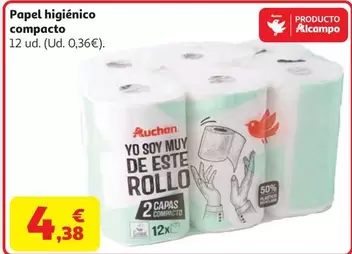 Auchan - Papel Higiénico Compacto